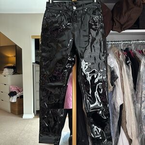 Topshop Patent Moto Jegging